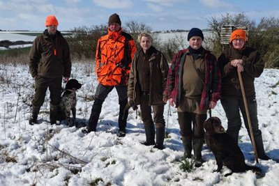 gruppe im feld